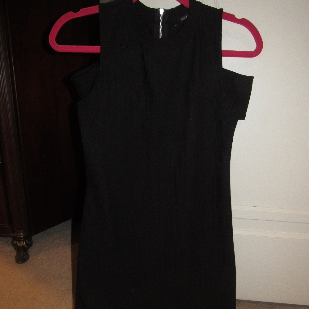 Black formal dress cut out shoulders